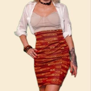 XS LuLaRoe Tribal pencil Skirt